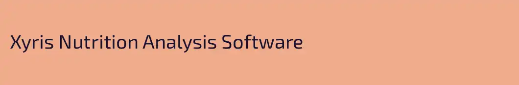 Xyris Nutrition Analysis Software